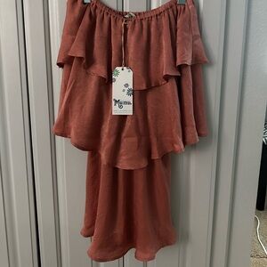 NEVER WORN Show Me Your Mumu Mini Dress 3-Tiered Ruffle